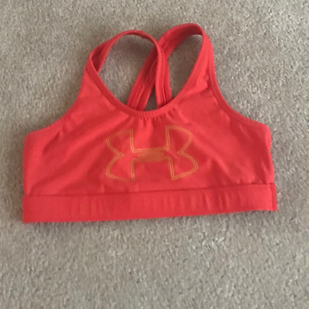 ❌❌SOLD❌❌ Orange under Armour sports bra